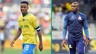 Themba Zwane and Kennedy Mweene honour their Mamelodi Sundowns ‘brother’ Peter ‘Mashata’ Mabuse