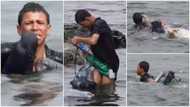 Video shows desperate migrant boy using plastic bottles to swim across Spanish border