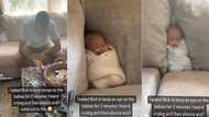 Dad pulls funny stunt babysitting twins, tucking babies between couch cushions