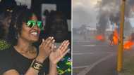 Duduzile Zuma throws her weight behind Phoenix residents as they protest against 40 hours of no electricity