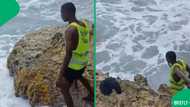 "Water will humble you": Moses wannabe swept away by ocean in hilarious stunt, SA reacts