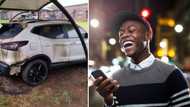 Woman claims bae burnt her car after she dumped him, Mzansi calls her out for lying on social media