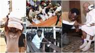 Throwback pics show TB Joshua sharing bags of food with the poor