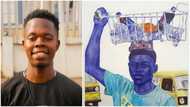 "I struggle every day to survive": Young artist illustrates his life as a hawker