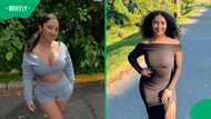 South African woman dresses in American $100 bills on birthday: "It's a celebration"