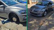 VW Polo car owner wakes up to stolen tyres, TikTok video goes viral