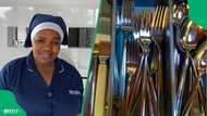 "What I do once a month": Domestic worker shares trade secret of making cutlery shiny