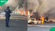 Soweto protest escalates as residents target foreign-owned spaza shops and torch cars in Orlando