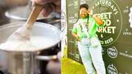 Woman gets pap and party tags for dinner by shady parents, viral pic leaves Mzansi laughing