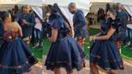 Bridesmaid and partner bust a move at wedding in matching outfits: "This is beautiful"