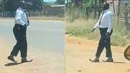 Man struggling to walk in super pointy shoes has Mzansi cackling over funny Twitter video