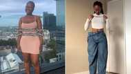 TikTok video of woman showing off 20kg weightloss amazes Mzansi as she tries on old clothes: " 10/10 before and after"