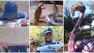 Talented disabled man makes ostrich, snakes and frog artworks from beer can wastes, he has sold one for r11lk