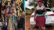 Gogo Maweni celebrates 7 years of being a sangoma with 2 throwback pics, Mzansi stunned by her slender body