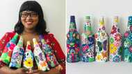 Talented mom creates biz making beautiful artworks from bottles after losing job