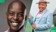 Photo: 'The River' actor Thapelo Sebogodi spotted crying at Presley Chweneyagae's funeral service
