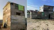 2- storey shack has Mzansi nervous that it will not remain standing: "I'd wear a helmet at all times"