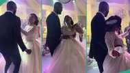 Lady who is a lover of Indian music dances to it alongside her husband on their wedding day