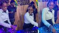Female DJ and waitress rocks deck with smooth transition, peeps are loving her: "Uncle pancakes"