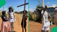 "He's not in a good mood": Woman gets blue ticked by a township 'Jesus' figure, SA astonished