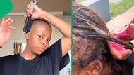 Woman upset after getting cornrows cut with scissors, choppy haircut leaves her in tears