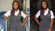 On cloud nine: Stunner lands dream job as flight attendant, sis is ready to soar