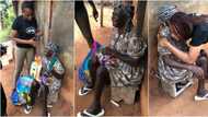 Little things: Kind lady gives blind woman and hubby new lamp, rice, other food items