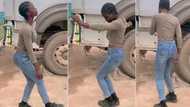 Female truck driver busts dance moves beside her vehicle, video goes viral on TikTok: "Queen of the road"