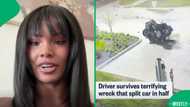 Teen survives after car splits in half during terrifying high-speed crash