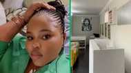 Young woman converts container into jaw-dropping salon, video impresses Mzansi on TikTok