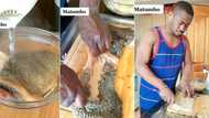 Man's mogodu recipe has Mzansi pressed, video shows him butchering it and serving dish with avocado