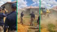 Metro police cops film the demolition of newly constructed house, video upset SA netizens