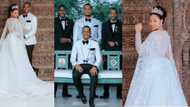 Glam wedding photos drop as handsome journo and fiancée tie the knot in lush attire