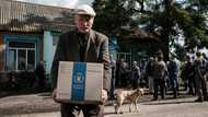 War leaves Ukraine farming village queueing for food