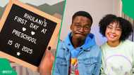 Hungani and Stephanie Ndlovu share cute pictures from daughter Rhulani's 1st day at preschool