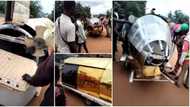 Man builds functional 'aeroplane' car that runs on solar power, people gather in video: "It is fast!"
