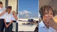 Female pilot celebrates taking off and landing aircraft on her own, video makes SA proud