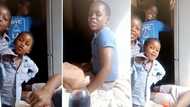 Playful man makes little kids sing about how much of an amazing uncle he is for cooldrink in funny video