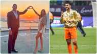 Pelle proposed to his stunning girlfriend on helicopter pad in Dubai