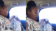 Mom rocks baby to sleep while singing amapiano, leaves Mzansi howling