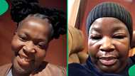 "I will never go to that salon again": SA reacts to lady's swollen face after wig installation