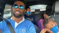 Siya Kolisi is back to his daddy duties after trip to Europe, shares snap of him taking kids to school