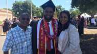 Maths genius: Man proudly drops grad photos with parents as he earns degree in Applied Maths