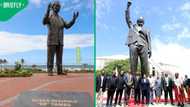 President Ramaphosa unveils R22m statues of OR Tambo and Nelson Mandela amid protests and criticism
