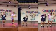 Girl celebrates completing high school with fun dance on school stage, her amapiano moves wow SA peeps