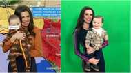 Adorable: Toddler crawls to meteorologist mom while reporting live