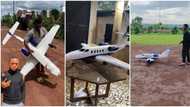 Genius African kid constructs aeroplane with random items in viral TikTok video, showing 1st flight test