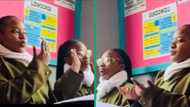 TikTok video of 2 high school students doing amapiano dance trend in back of classroom delights many peeps