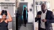 Wife plays prank on husband, wears bright blue wig for date night, funny video has many in fits of laughter