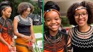 Flower girls rock Xhosa attire at wedding in America, Mzansi stan teens' traditional attire